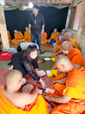 มอบสวัสดิการ และร่วมเป็นเจ้าภาพงานสวดพระอภิธรรมศพ นางสนิท พวงสมบัติ ถึงแก่กรรม มารดาของ นางอรุณศรี สระบัว วันพุธที่ 24 ธันวาคม 2568
