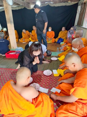 มอบสวัสดิการ และร่วมเป็นเจ้าภาพงานสวดพระอภิธรรมศพ นางสนิท พวงสมบัติ ถึงแก่กรรม มารดาของ นางอรุณศรี สระบัว วันพุธที่ 24 ธันวาคม 2568