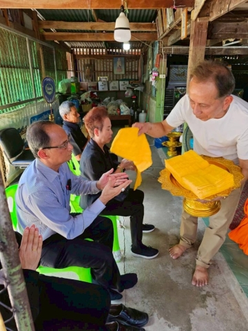 มอบสวัสดิการ และร่วมเป็นเจ้าภาพงานสวดพระอภิธรรมศพ นางสนิท พวงสมบัติ ถึงแก่กรรม มารดาของ นางอรุณศรี สระบัว วันพุธที่ 24 ธันวาคม 2568